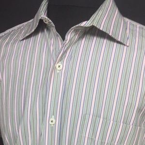 Peter Millar Mens Long Sleeve Shirt StripedCotton